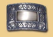 Belt Buckle Thistle Silver Oxide