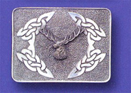 Belt Buckle in Pewter Stag