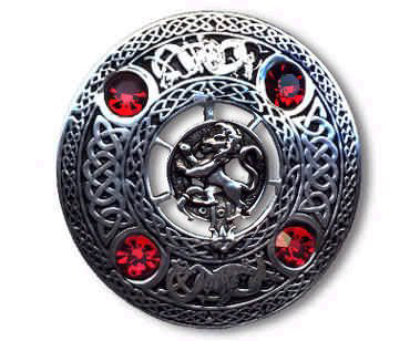 Clan Crest Plaid Brooch