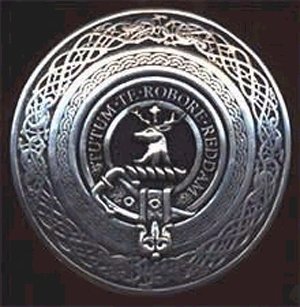 Round Celtic designe clan crest buckle.