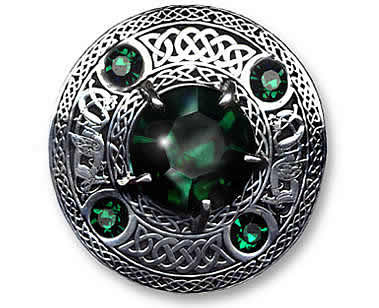 5 Stone Plaid Brooch